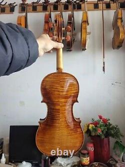 Master 4/4 Violin Stradi Model flamed maple back old spruce top hand made A
