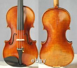 Master handbuilt violin 4/4 fiddle antique varnish concert violon mellow tone