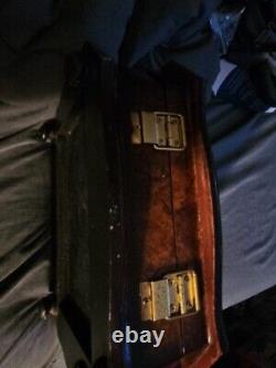 Medium Sized Antique/Vintage Violin Inlayed Cherry Jewelry Box