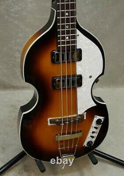 NEW! Vintage Brand VVB4SB Violin BEATLES bass guitar with case