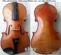 OLD AUSTRIAN VIOLIN Josef Winter video ANTIQUE MASTER? 453