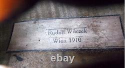 OLD AUSTRIAN VIOLIN R. WILCZEK 1910 -video- ANTIQUE MASTER? 813