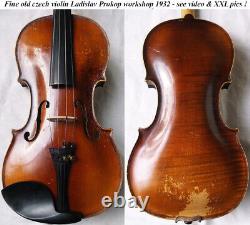 OLD CZECH VIOLIN LADISLAV F. PROKOP VIDEO ANTIQUE violino? 876