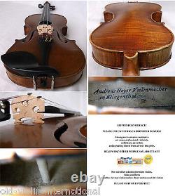OLD GERMAN 18th C VIOLIN ANDREAS HOYER video- ANTIQUE MASTER? 870