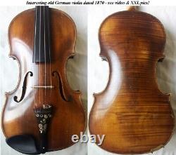 OLD GERMAN 19th CENTURY MASTER VIOLIN 1870 video ANTIQUE? 447