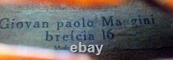 OLD GERMAN 3/4 MAGGINI VIOLIN video- RARE ANTIQUE? 553