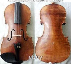 OLD GERMAN VIOLIN 1910 / 20 video ANTIQUE MASTER RARE? 547