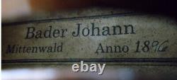 OLD GERMAN VIOLIN J. BADER -video- RARE MASTER ANTIQUE? 994