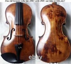 OLD GERMAN VIOLIN LATE 1800 EARLY 1900 video ANTIQUE RARE? 505