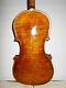 Old Antique Vintage 1800s Inlaid 2 Pc Back Full Size Violin Nr