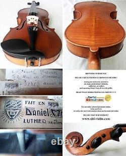 Old French Violin D. Moinel Label -video- Antique Rare? 544