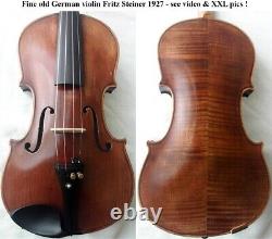 Old German Master Violin F. Steiner 1927 -video Antique Rare? 479