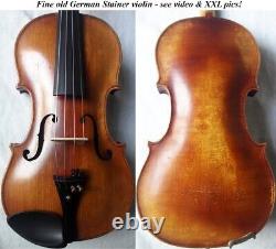 Old German Stainer Violin Video Antique Rare? 509