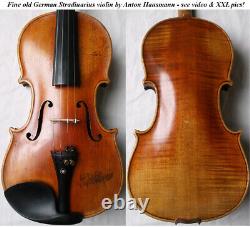 Old German Stradiuarius Violin A. Hausmann Video- Antique? 169