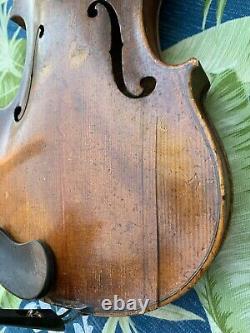 Old Vintage Amati Violin 4/4 Antique beautiful flamed one pc back