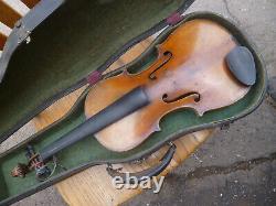 Old Vintage German Violin 4/4 Antique beautiful flame Stradavarius COPY