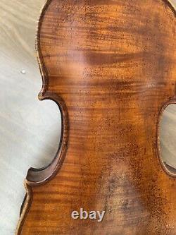 Old Vintage German Violin 4/4 Antique beautiful flamed One pc back