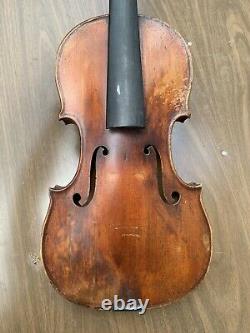 Old Vintage German Violin 4/4 Antique beautiful flamed One pc back