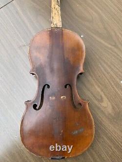 Old Vintage Violin 4/4 Antique One pc back Metal Pegs