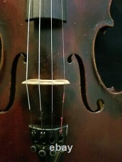 Old, antique, vintage violin German Guarnerius lbl, rep. A Barlow N. Devon