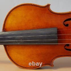 Old vintage 4/4 violin geige viola cello fiddle label ANSALDO POGGI Nr. 1582