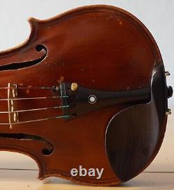 Old vintage violin 4/4 geige viola cello fiddle label GEORGES CHANOT Nr. 1662