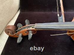 Old violin Charles Perreault & a Bauscr Bow Age Unknown Antique