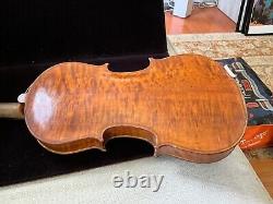 Old violin Charles Perreault & a Bauscr Bow Age Unknown Antique