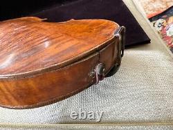 Old violin Charles Perreault & a Bauscr Bow Age Unknown Antique