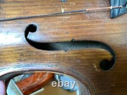 Old violin Charles Perreault & a Bauscr Bow Age Unknown Antique