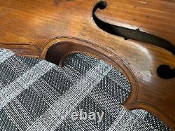 Old violin Charles Perreault & a Bauscr Bow Age Unknown Antique