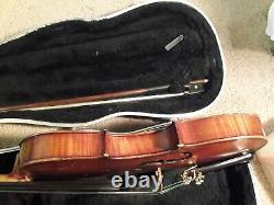 Old violin antique 4/4 used fiddle vintage Maggini case bow watch video