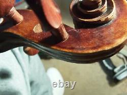 Old violin antique used 4/4 vintage fiddle Giovan Paolo Maggini watch video