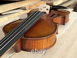One-Piece Antique 4/4 Hand Carved Varnished Violin with Case and Bow 221015-10