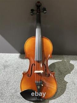 One-Piece Maple Flamed 4/4 Hand Carved Violin with Case and Bow Antique 230910-06