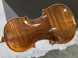 One-Piece Maple Flamed 4/4 Hand Carved Violin with Case and Bow Antique 230910-07