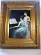 Original Oil Painting Girls At Piano With Violin On Canvas Hand Painted Framed
