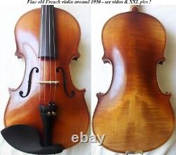 PROMOTIONFINE OLD FRENCH VIOLIN 1950 -video- ANTIQUE RARE? 574