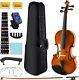 Premium Handcrafted Violin For Kids Adults Beginners Ready To Play 1/4 Violin Us