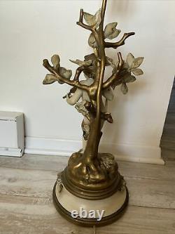 Rare, Antique Collection Francaise, Spelter Young Lad Violin Lamp Signed USA