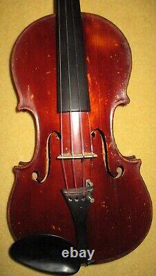 Rare Old Antique 1815 Vintage French 4/4 Violin-Grafted Neck-SoloSoundSoldCheap