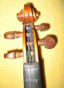 Rare Old Antique 1850s Vintage Ugly Italian 4/4 Violin-BigWarmSound-Sold Cheap