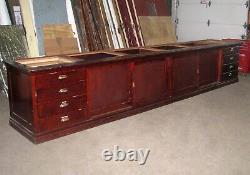 Reclaimed Vintage 14.5 ft x 8 ft Violin Mahogany Display Cabinet