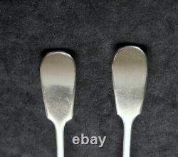 Set of 6 ANTIQUE Victorian Sterling Silver Fiddle Pattern TABLESPOONS Sheffield