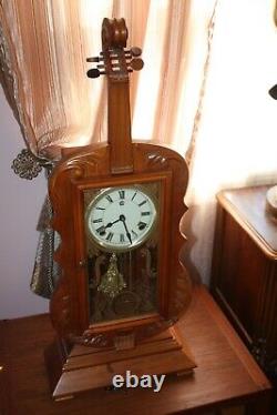 Seth Thomas Violin Figural Shelf Clock