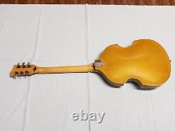 Telestar Violin Guitar 1960's White Fair to Good Condition