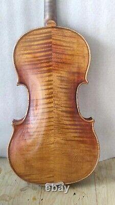 Top Grade 4/4 violin Flamed maple back spruce top hand carved nice Sound