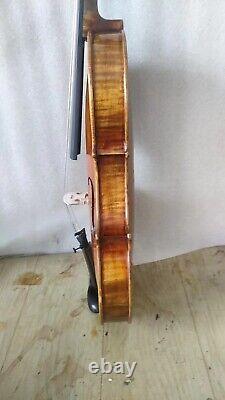 Top Grade 4/4 violin Flamed maple back spruce top hand carved nice Sound