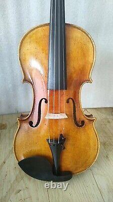 Top Grade 4/4 violin Flamed maple back spruce top hand carved nice Sound