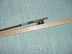 VINTAGE VIOLIN BOW 20 40 grams MARKED GERMANY 1950s MOP EBONY LEATHER